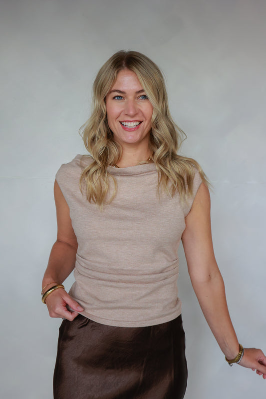 THE DRAPED KNIT TOP