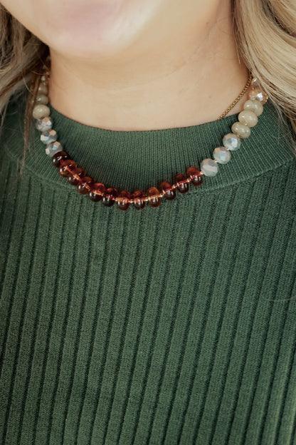 THE CHUNKY BEADED NECKLACE | NATURAL