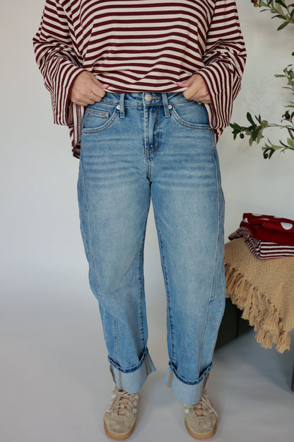 THE DUSTY SKY BARREL DENIM JEAN | MICA DENIM