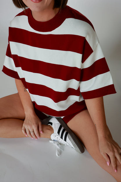 GAMEDAY LOUNGEWEAR SET | MAROON + WHITE