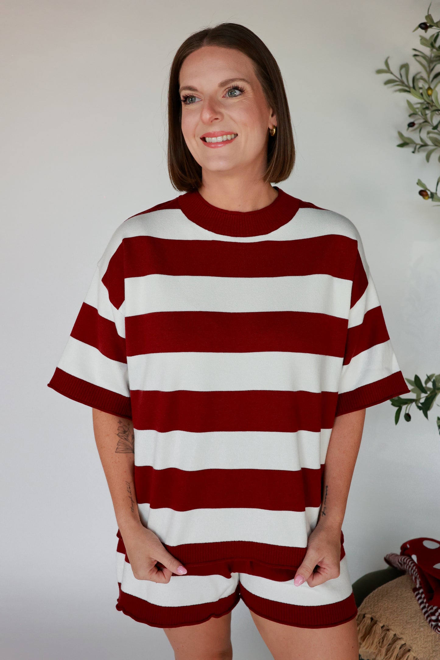 GAMEDAY LOUNGEWEAR SET | MAROON + WHITE