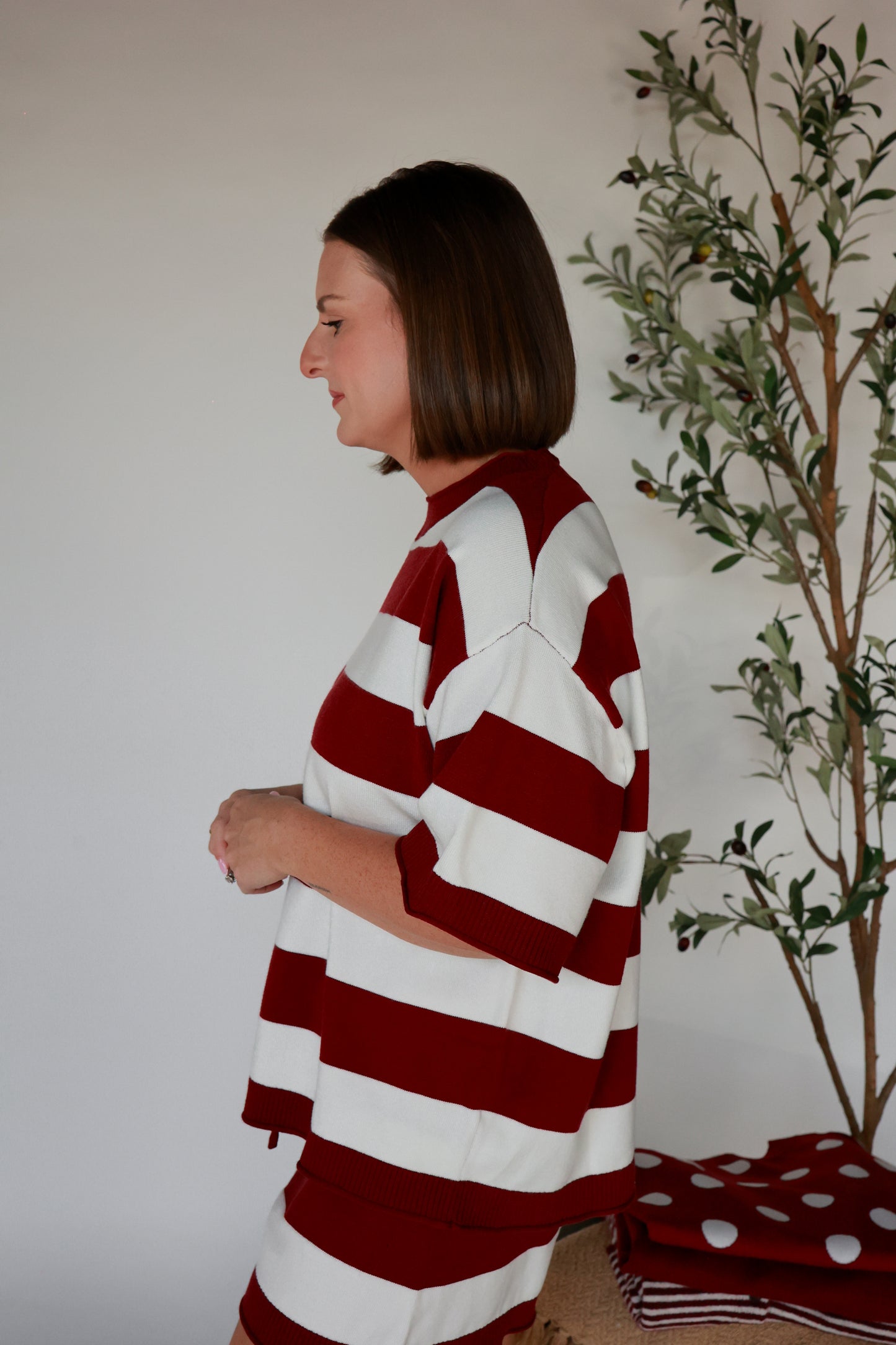 GAMEDAY LOUNGEWEAR SET | MAROON + WHITE