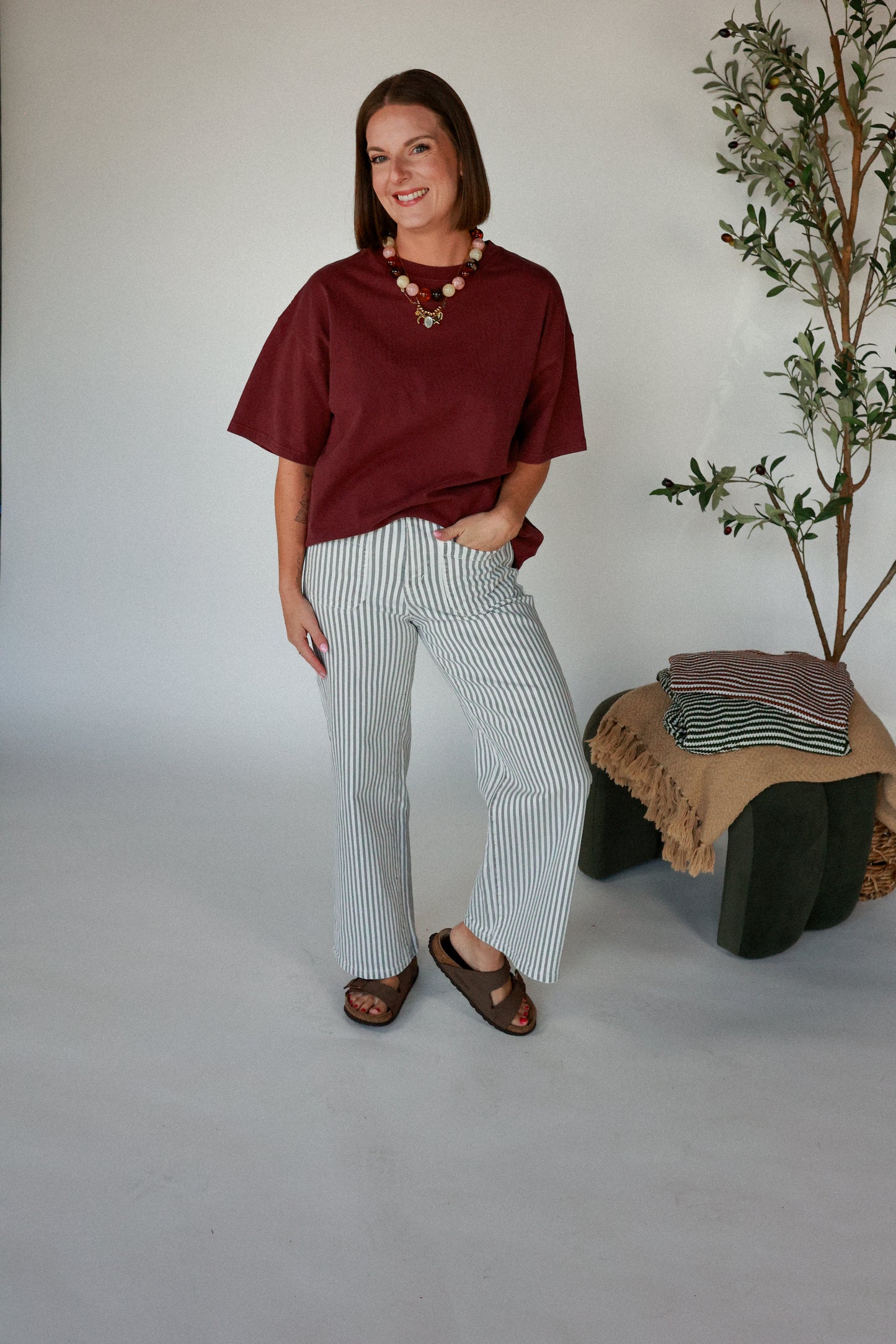 THE WASHED STRIPED DENIM