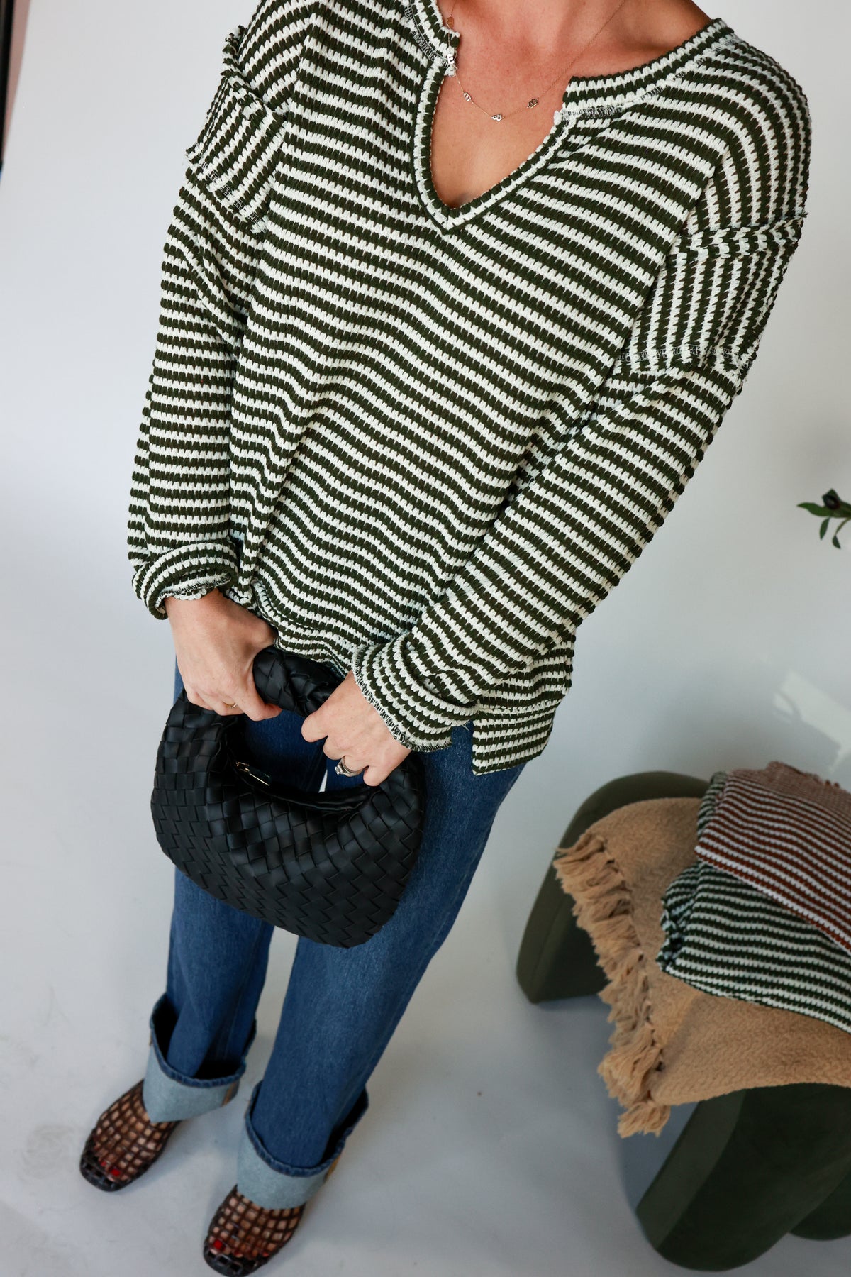 THE OLIVE GROVE STRIPE TOP