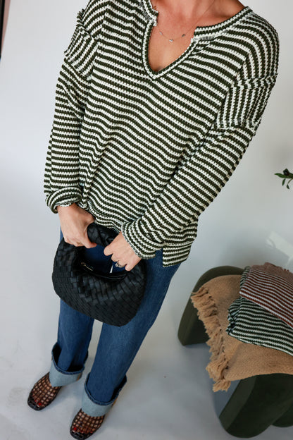 THE OLIVE GROVE STRIPE TOP