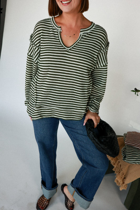 THE OLIVE GROVE STRIPE TOP