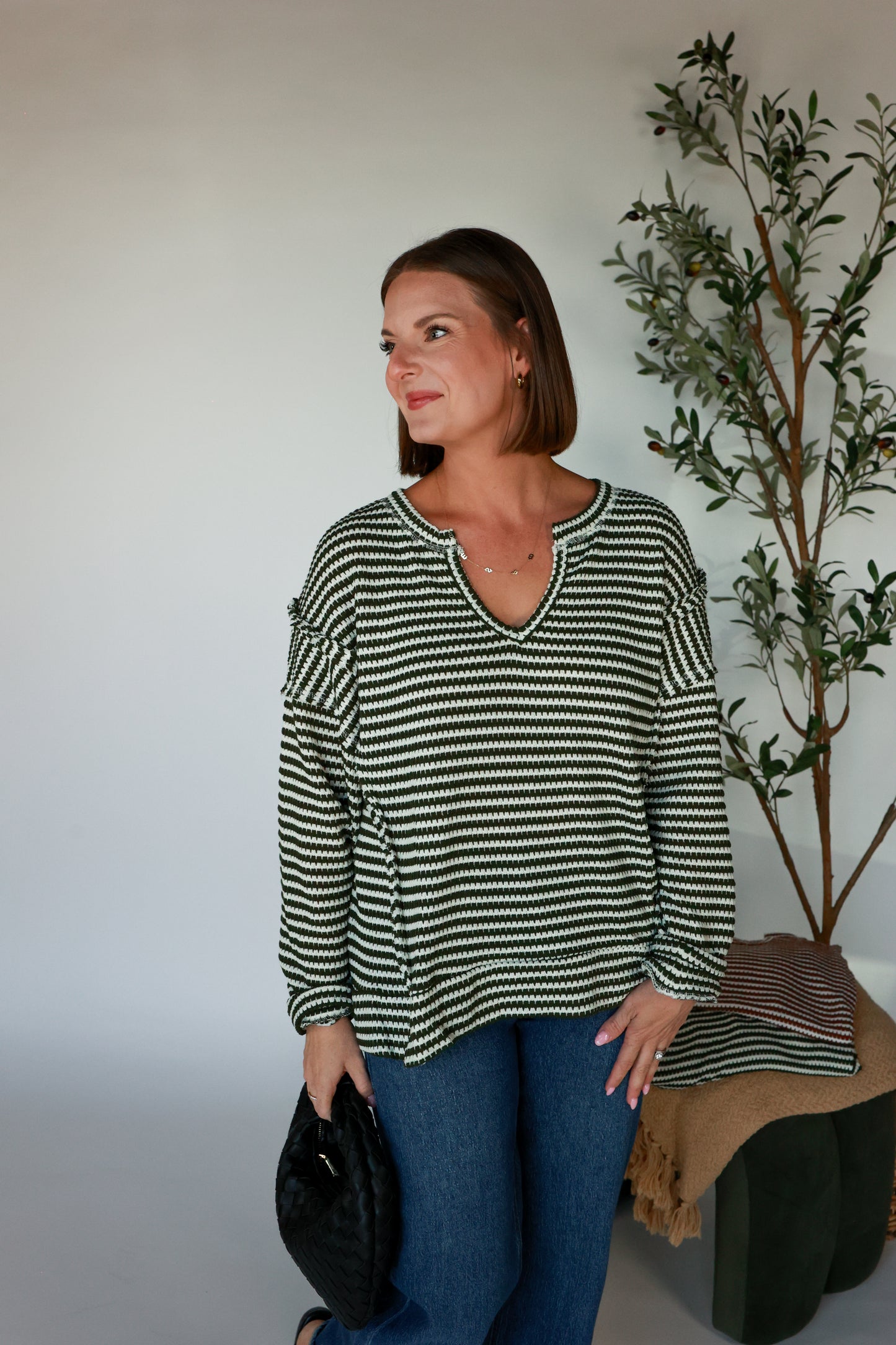 THE OLIVE GROVE STRIPE TOP