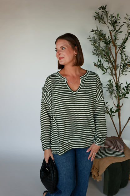 THE OLIVE GROVE STRIPE TOP