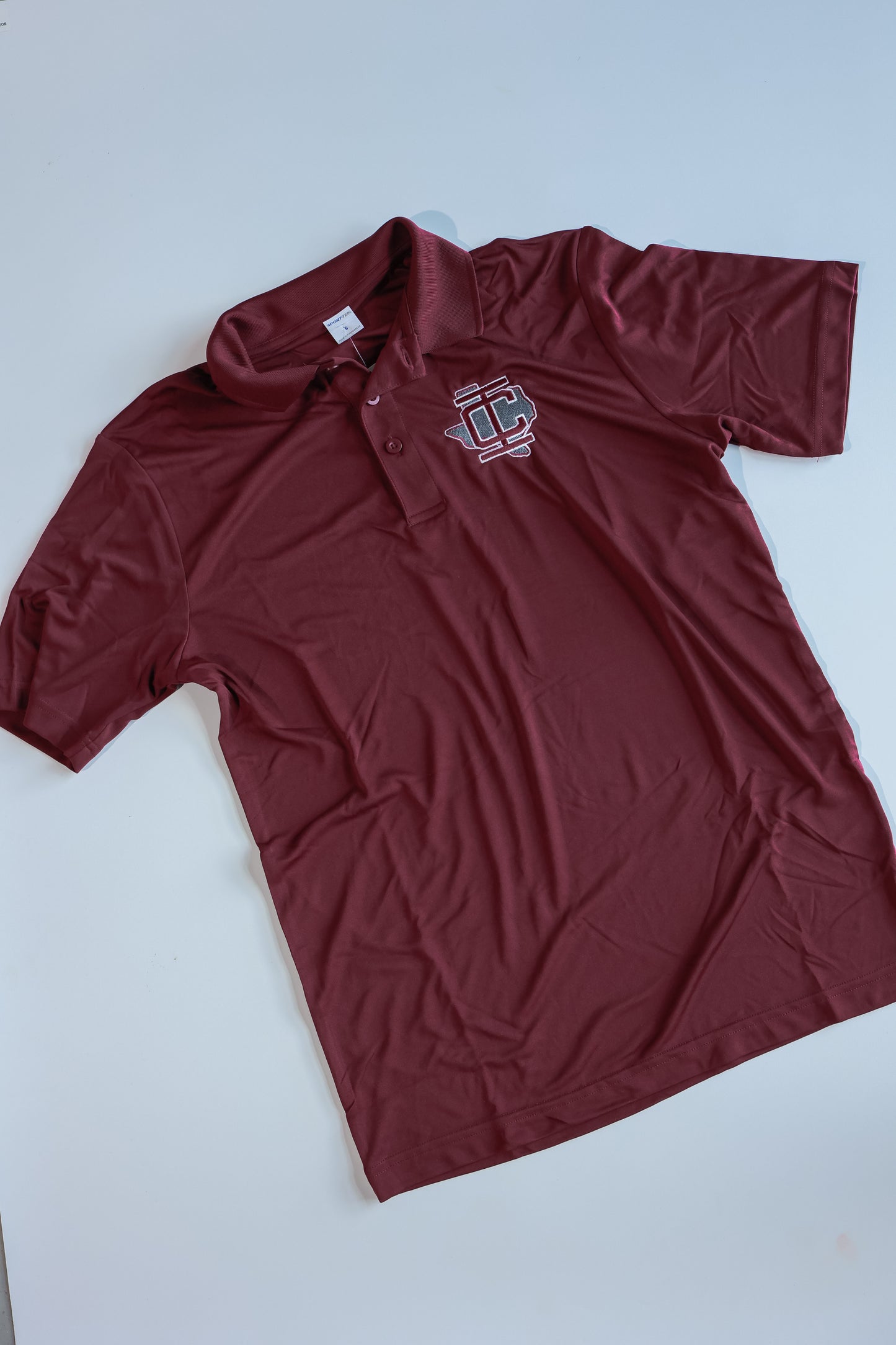 IC TEXAS LOGO ON MAROON POLO