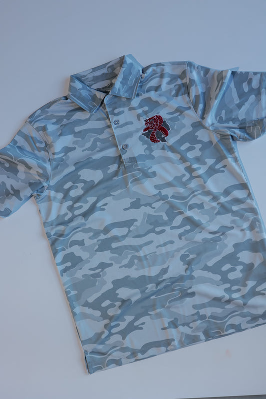 COBRA TX LOGO ON CAMO POLO