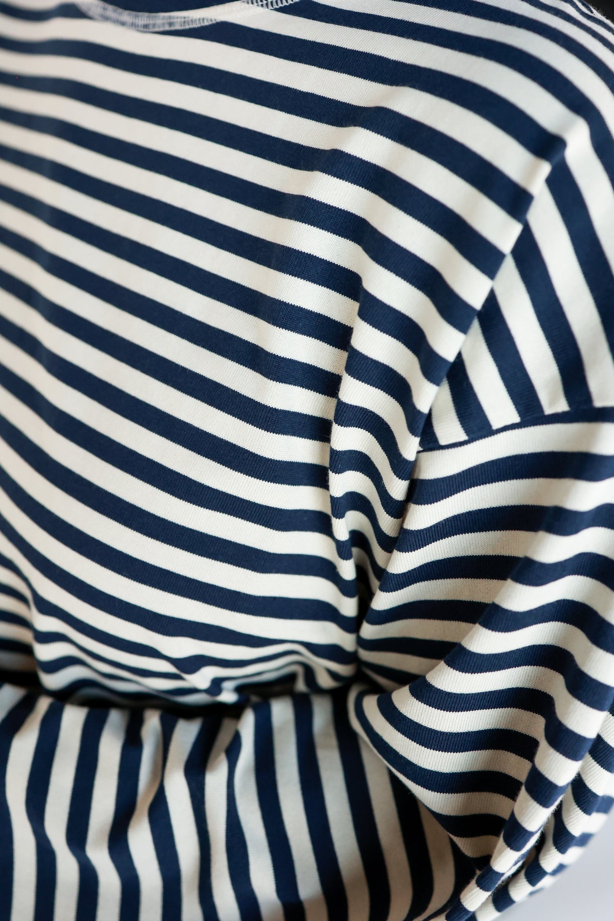 EASY DOES IT STRIPE TOP | NAVY + IVORY
