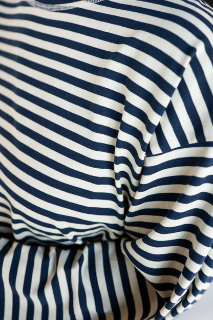 EASY DOES IT STRIPE TOP | NAVY + IVORY