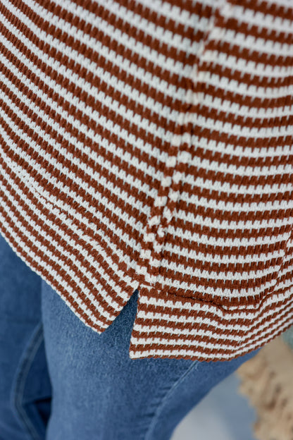 THE MOCHA GROVE STRIPE TOP