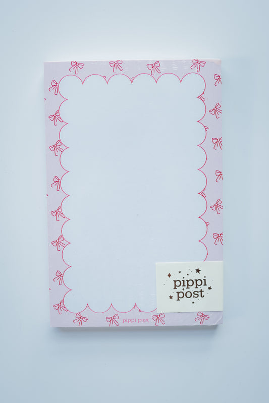 NOTEPAD | PINK COQUETTE BOWS