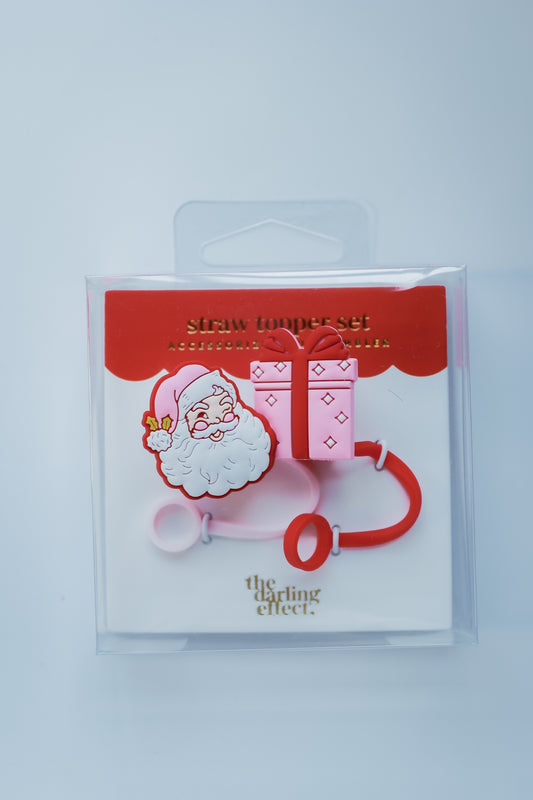 STRAW TOPPER SET | JOLLY SANTA