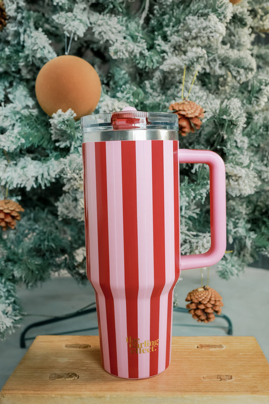40 OZ TUMBLER | PEPPERMINT STRIPES