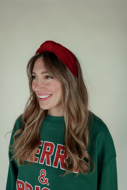 THE VELVET HEADBAND | RED