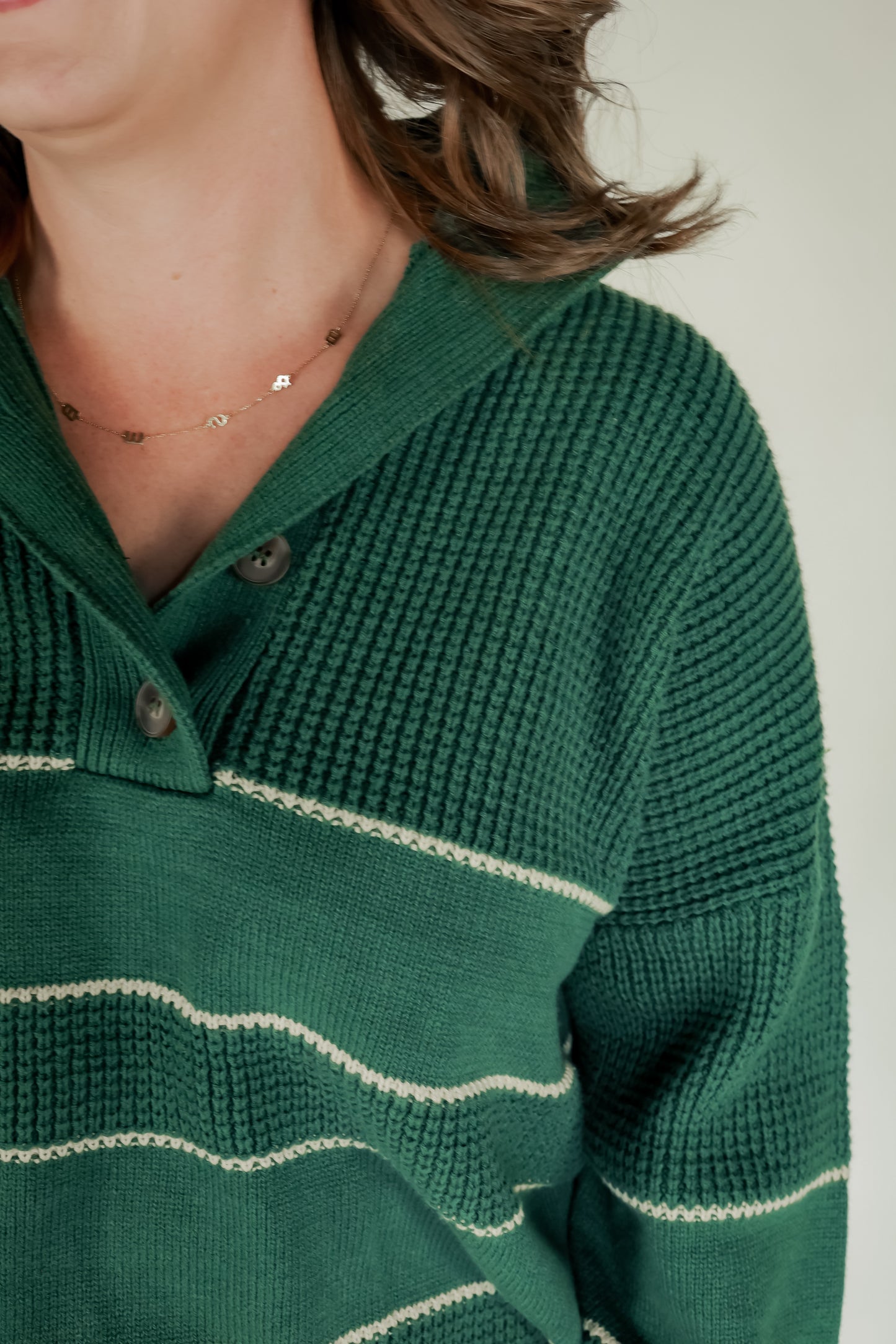 THE EVERGREEN STRIPED KNITTED SWEATER