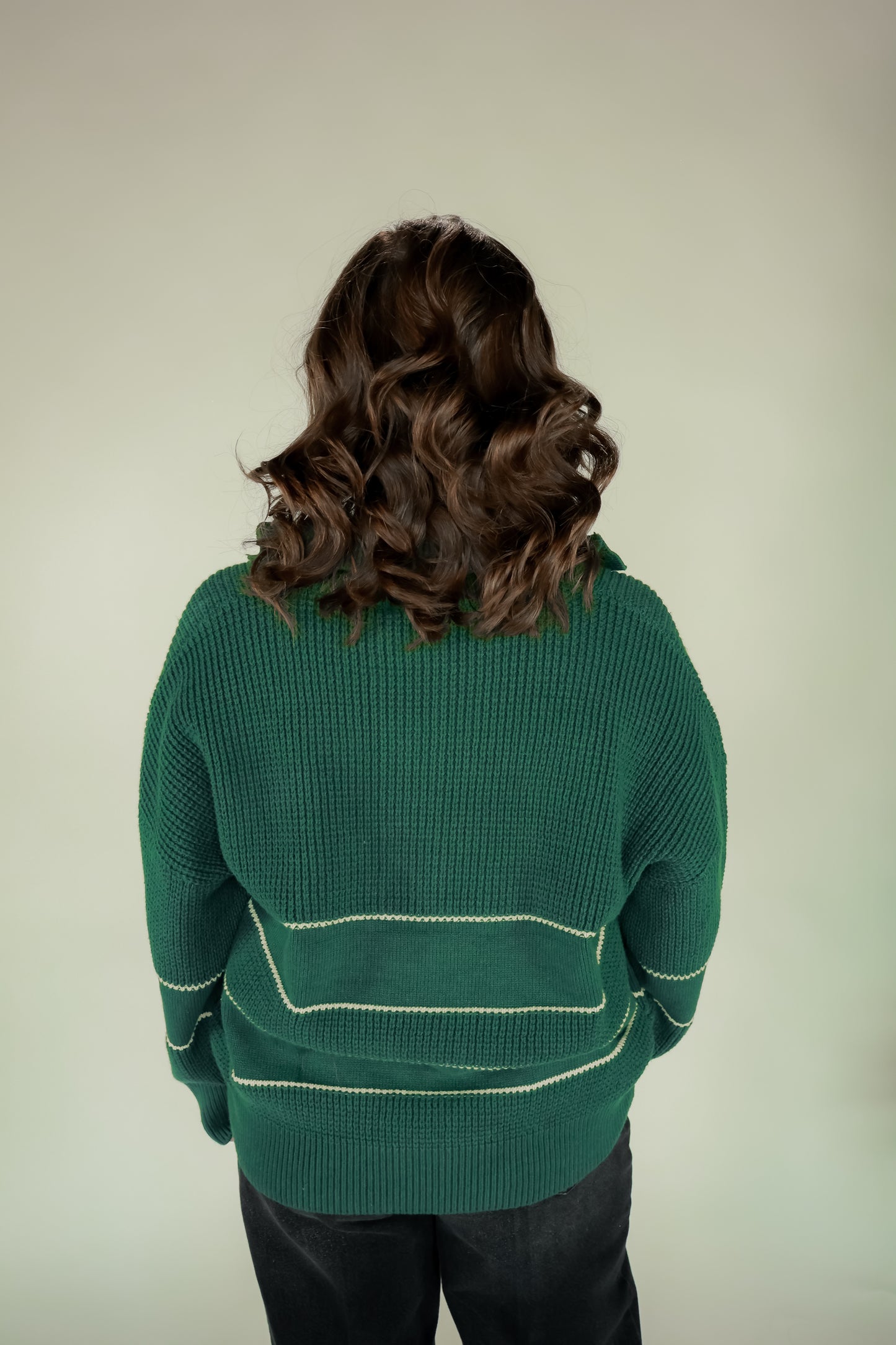 THE EVERGREEN STRIPED KNITTED SWEATER