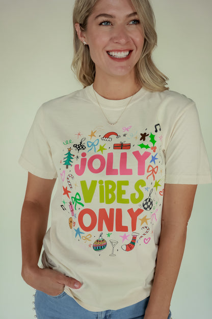JOLLY VIBES ONLY GRAPHIC TEE