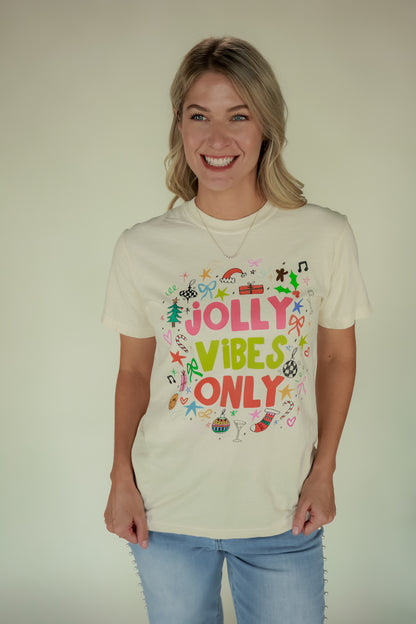 JOLLY VIBES ONLY GRAPHIC TEE