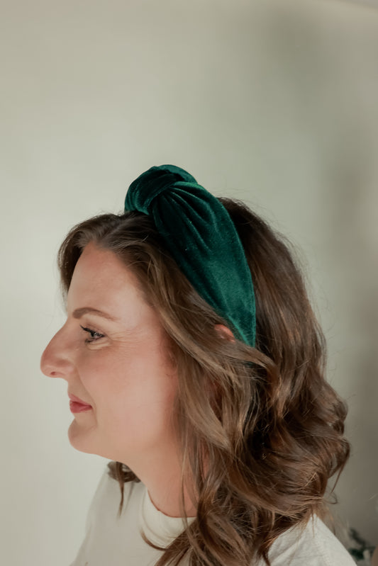 THE VELVET HEADBAND | GREEN