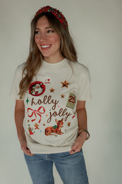 HOLLY JOLLY TEE | IVORY