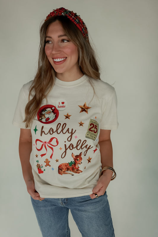 HOLLY JOLLY TEE | IVORY