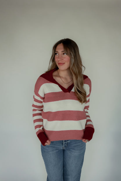THE COMBO STRIPED SWEATER