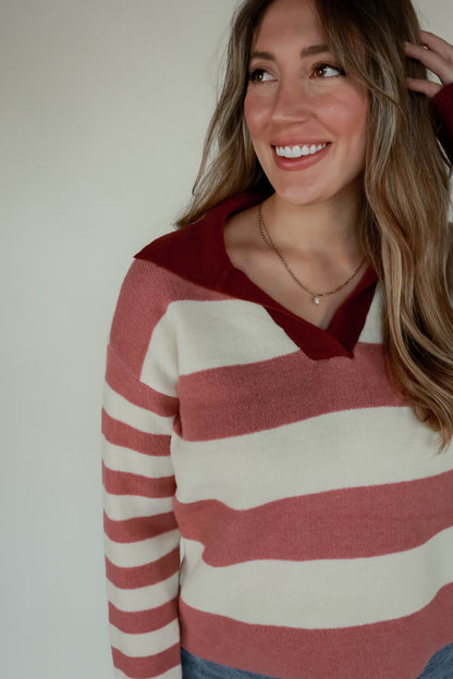 THE COMBO STRIPED SWEATER
