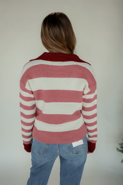 THE COMBO STRIPED SWEATER