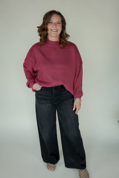 THE PLUMERIA MOCK NECK SWEATER