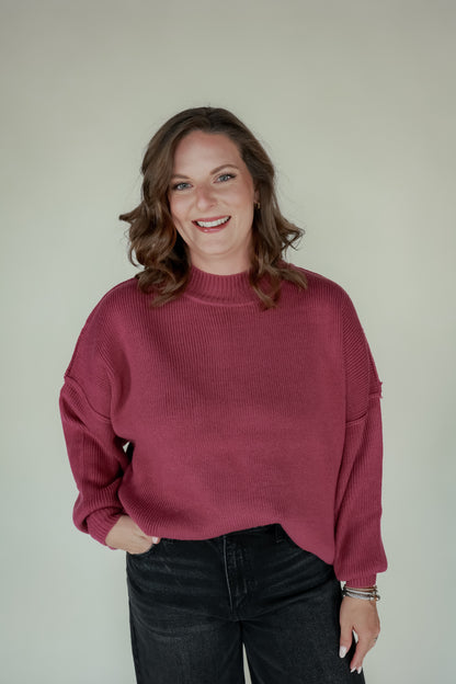 THE PLUMERIA MOCK NECK SWEATER