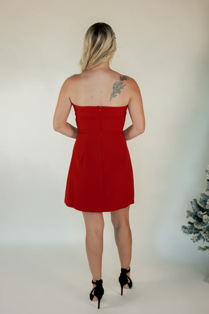 HOLIDAY HOSTESS MINI DRESS | RED