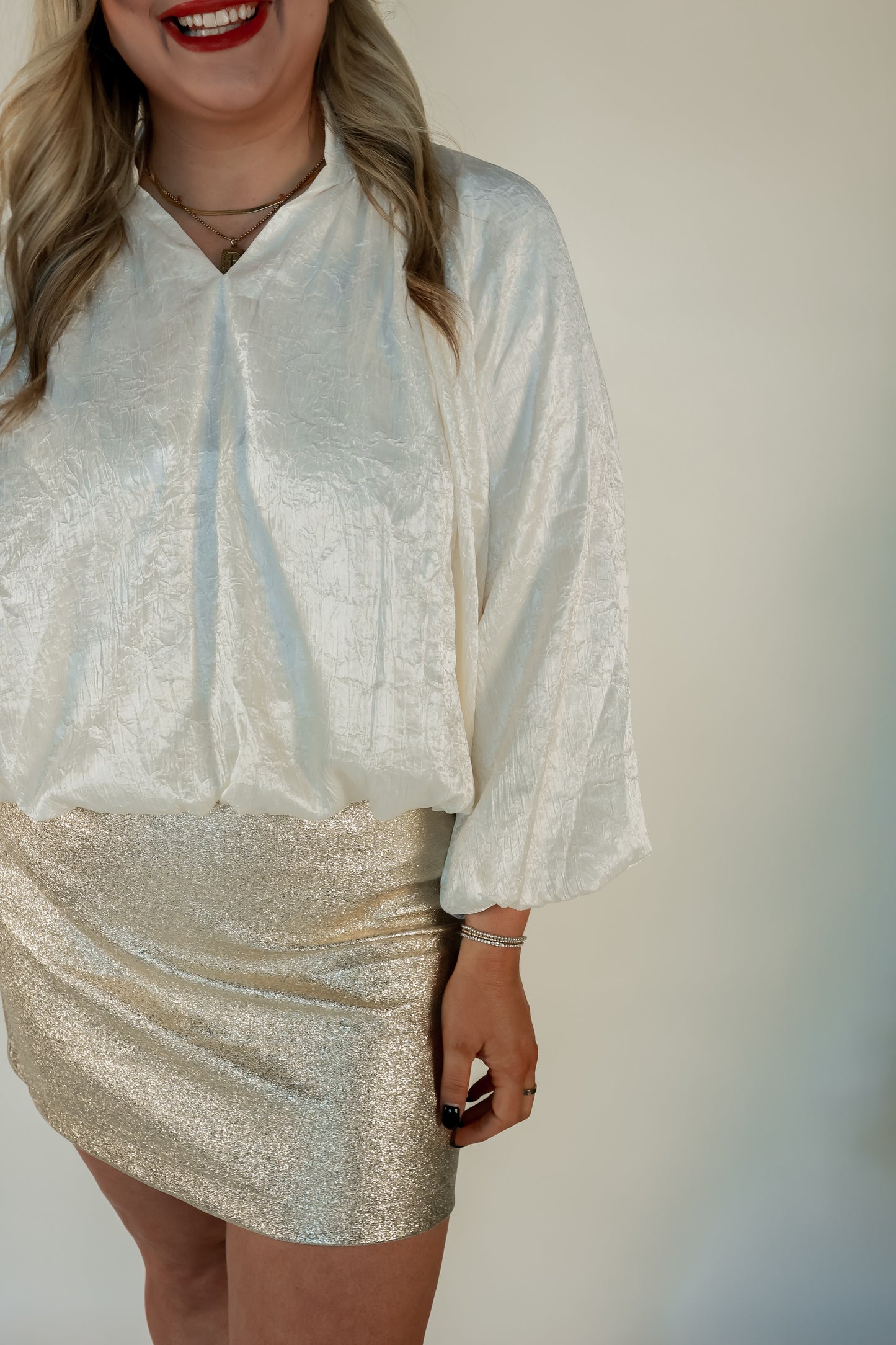 CHARMINGINLY YOURS CHAMPAGNE TOP