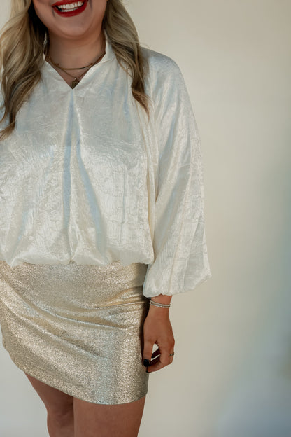 CHARMINGINLY YOURS CHAMPAGNE TOP