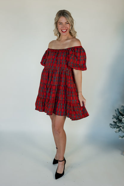 HOME FOR THE HOLIDAY MINI DRESS