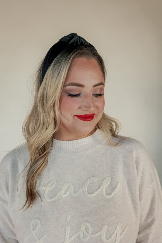 THE VELVET HEADBAND | BLACK