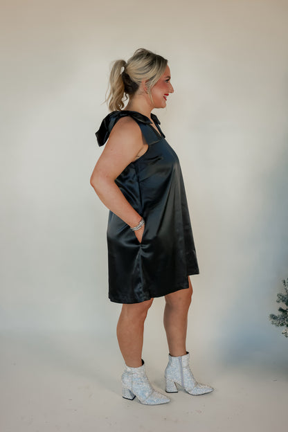 TIE IT IN A BOW DRESS | BLACK
