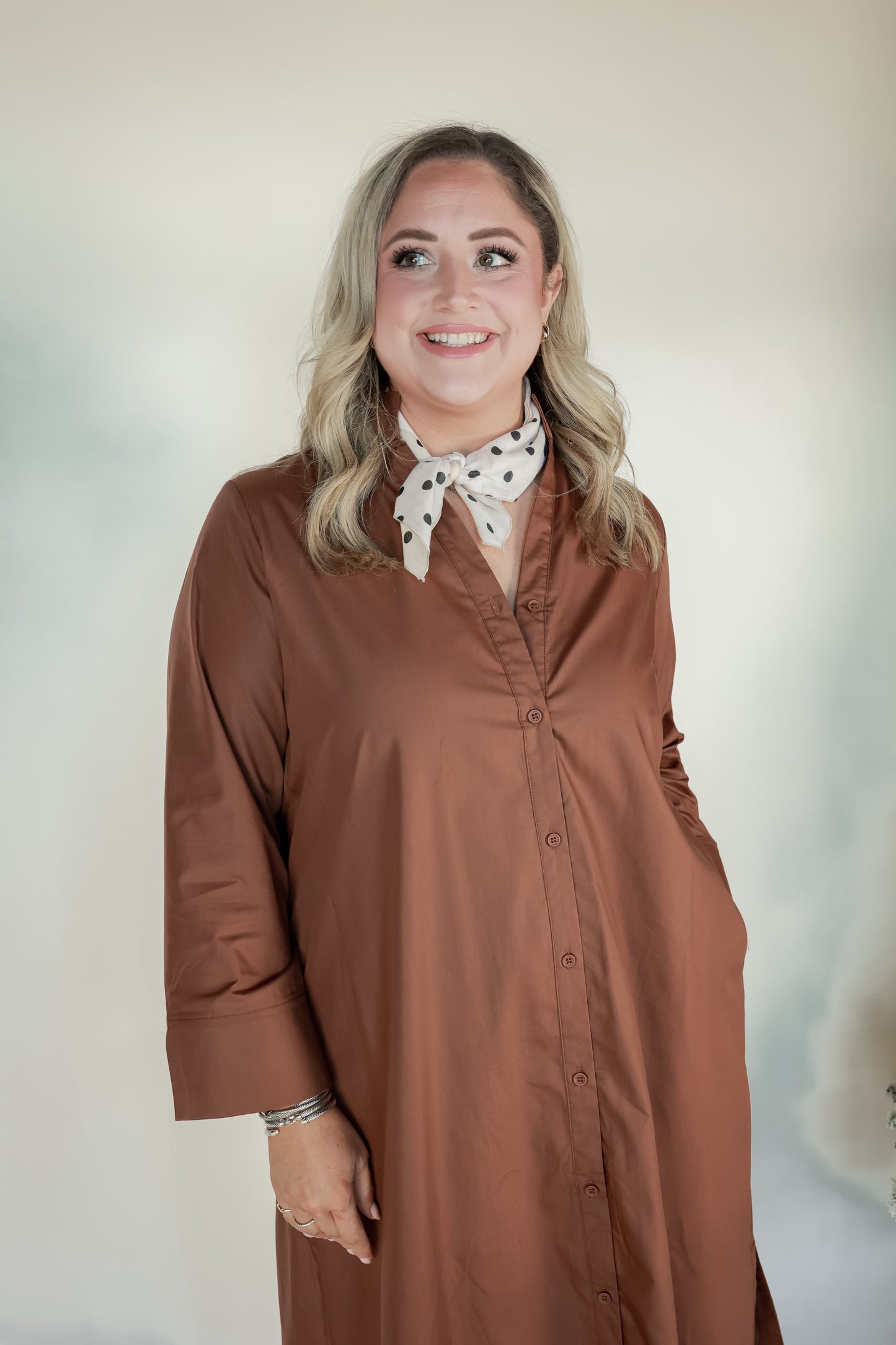 THE BROWN MIDI DRESS