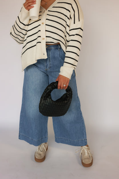 THE CROPPED WIDE LEG DENIM