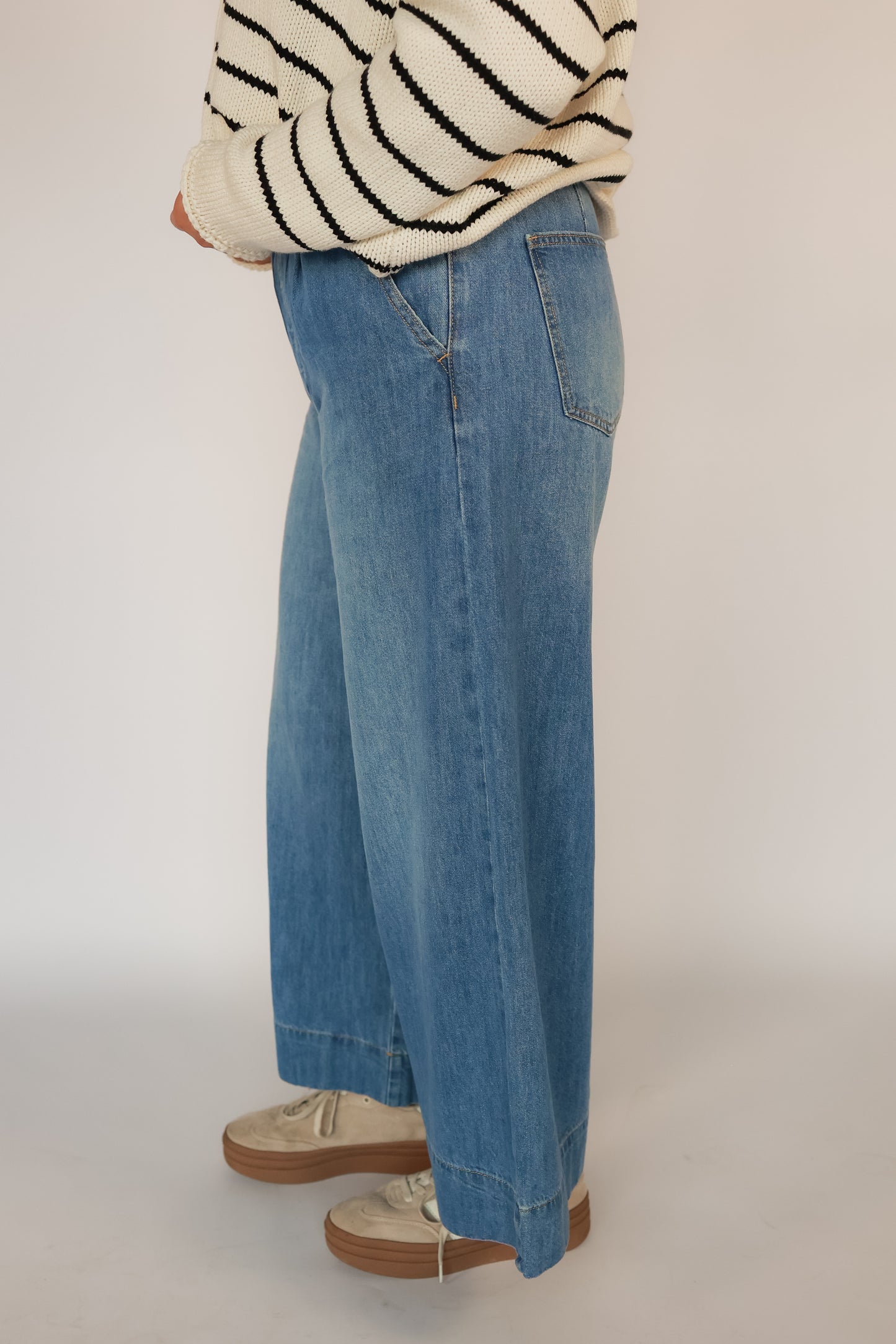 THE CROPPED WIDE LEG DENIM