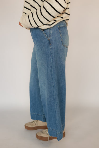 THE CROPPED WIDE LEG DENIM