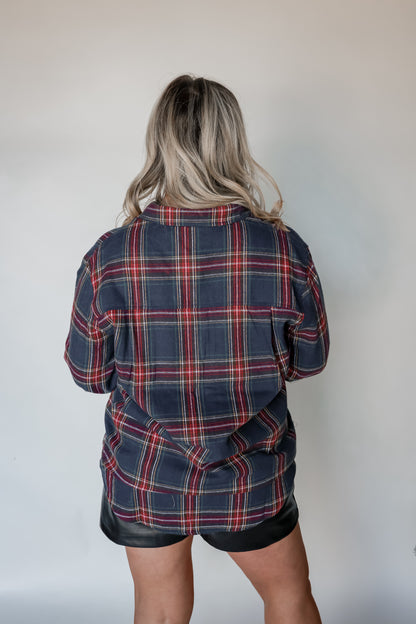 THE CHRISTMAS PLAID BUTTON UP | MIDNIGHT