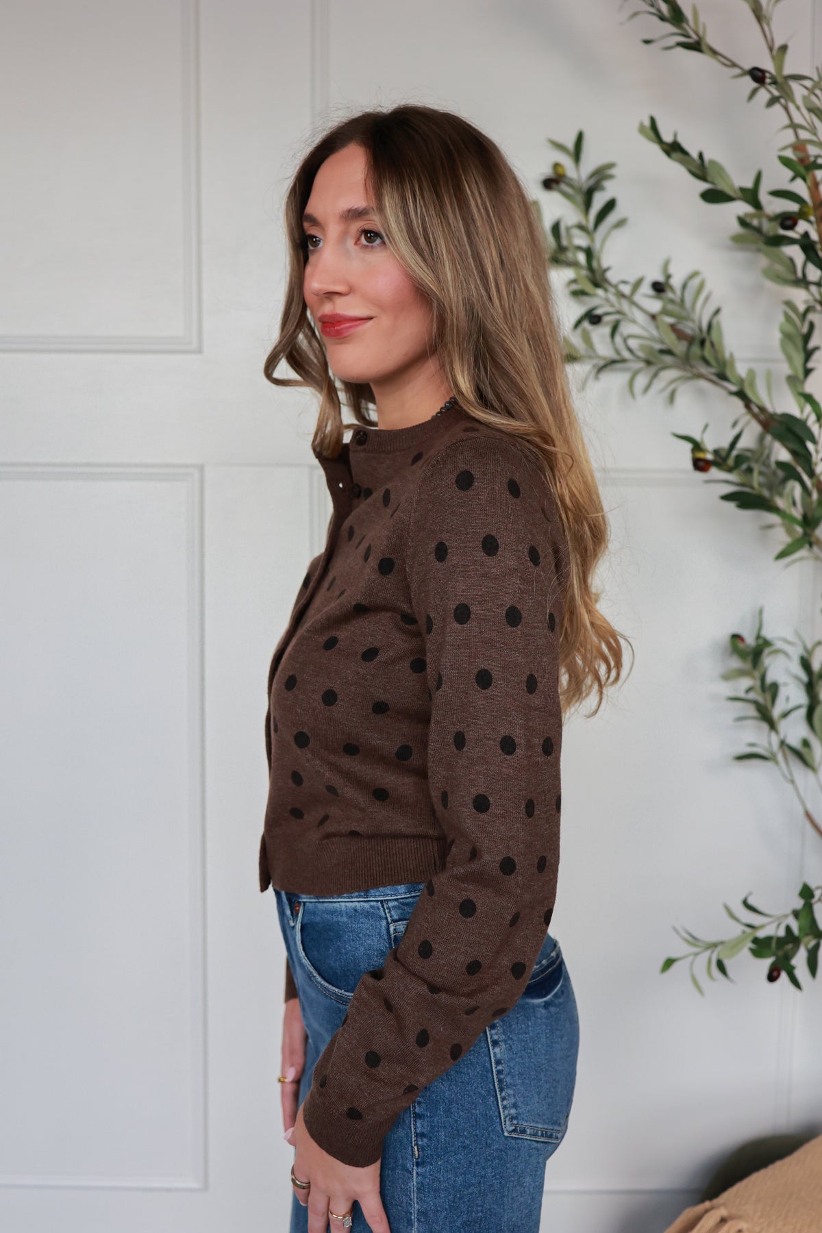 THE MILLIE POLKA DOT CARDIGAN