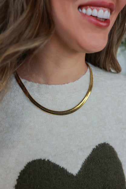 THE CHUNKY HERRINGBONE NECKLACE