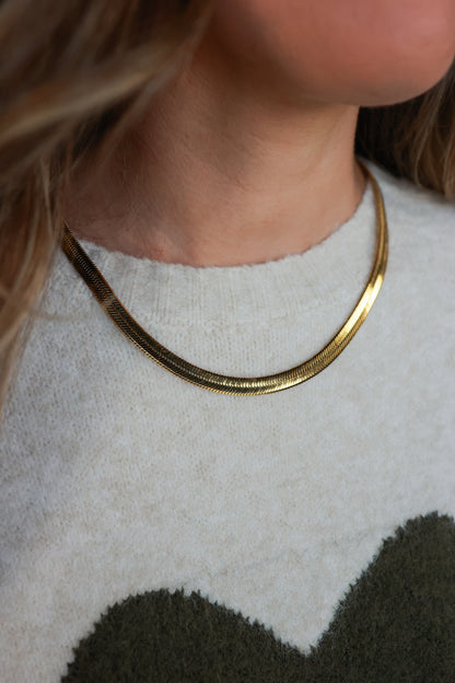 THE CHUNKY HERRINGBONE NECKLACE