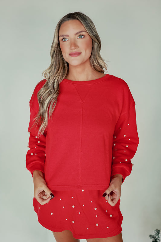 FEELIN FESTIVE SET IN RED | TOP ONLY