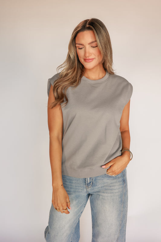 THE EVERYDAY ESSENTIAL TOP | CHARCOAL