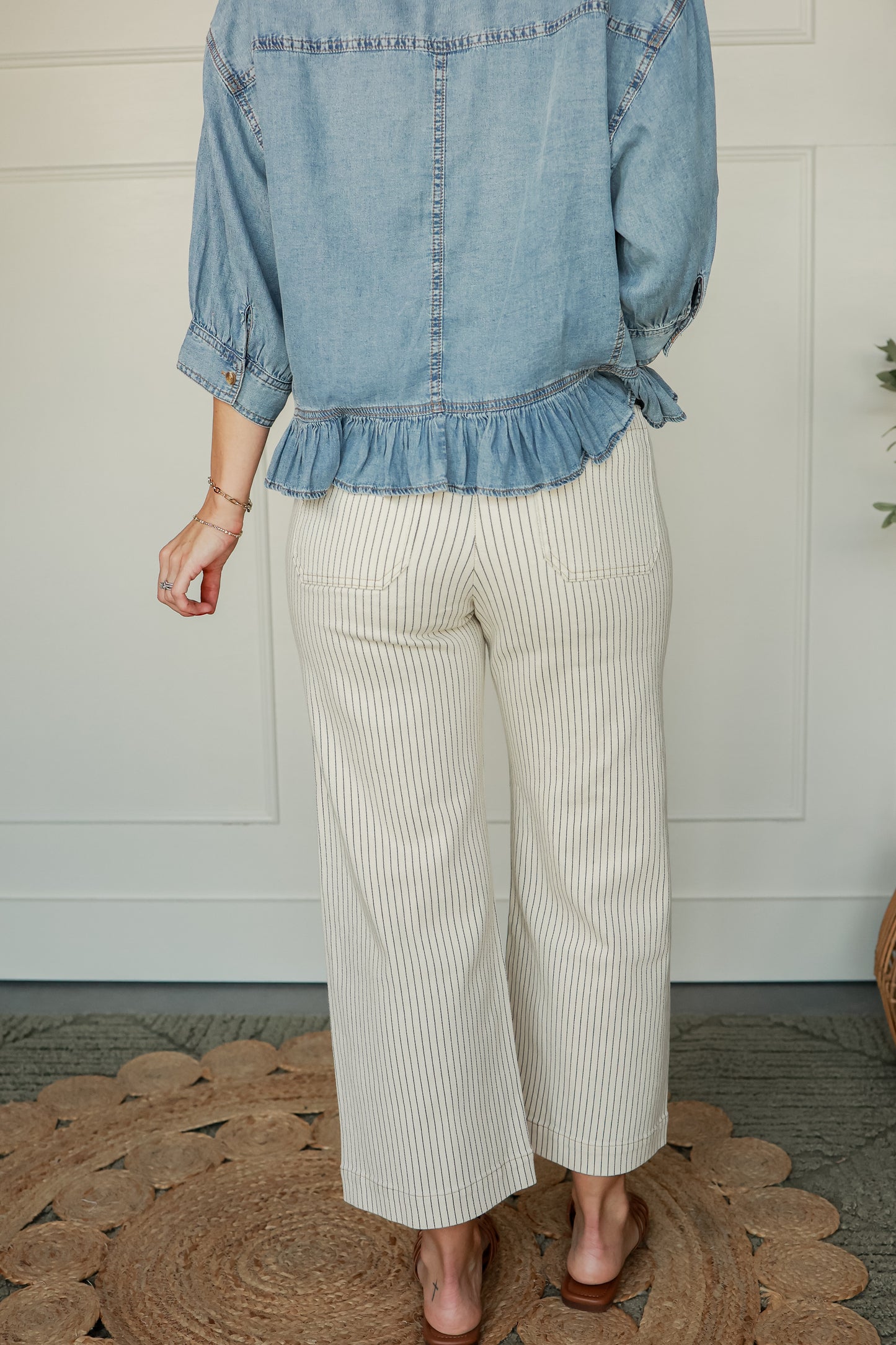 THE IVORY STRIPE PANTS